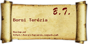 Borsi Terézia névjegykártya
